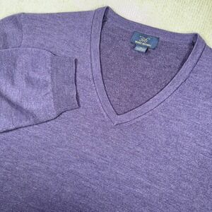 Brooks Brothers 346 Men's Merino Wool Blend Sweater XL Purple Classic Preppy